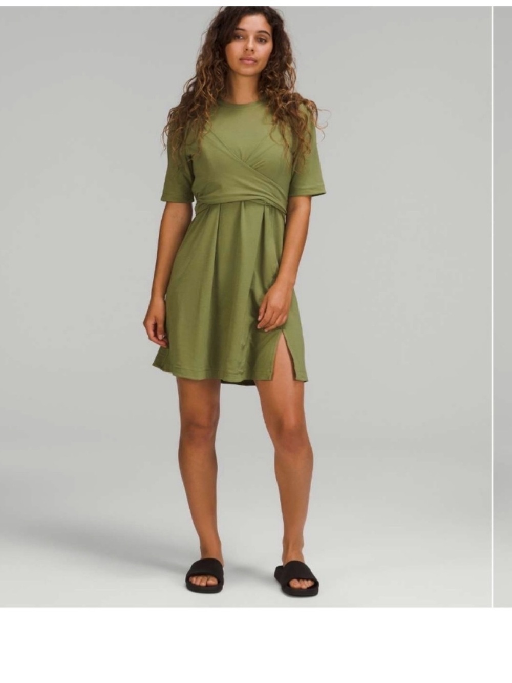 Lululemon Cotton Wrap Dress-med/large